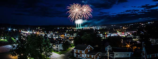 Fireworks at Travers du Lac St-Jean