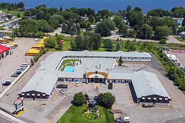 Aerial view of Motel Roberval